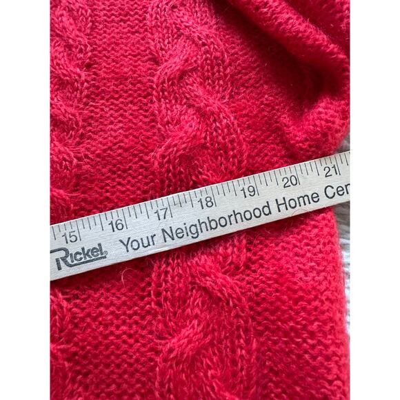 Vintage CABIN FEVER Mohair Cable Knit Sweater red Womens - Picture 6 of 16